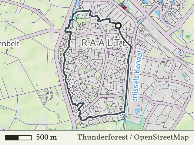 Rode route vanaf Raalte, Salland