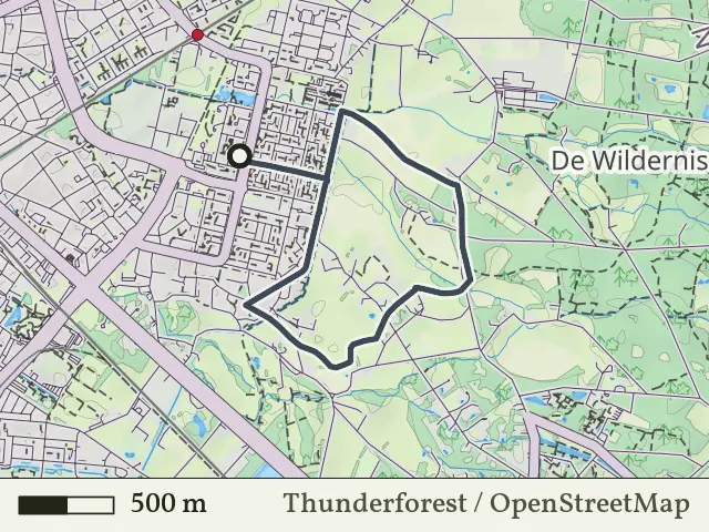 Rode route vanaf Groot Driene, Hengelo