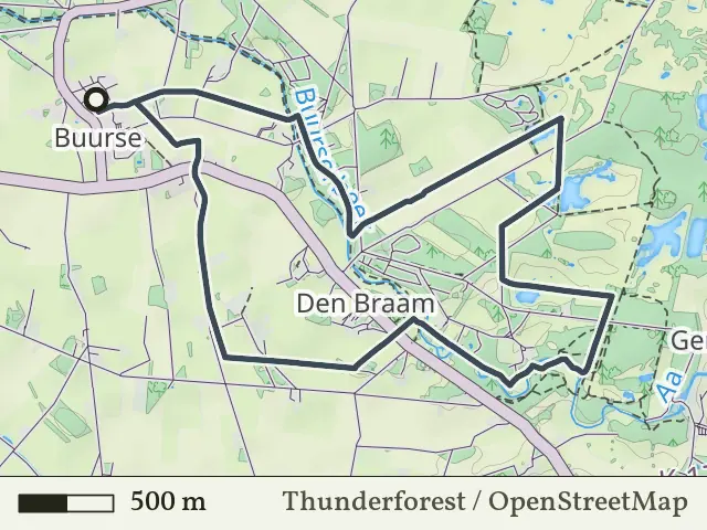 Oranje route vanaf Buurse, Haaksbergen