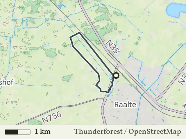 Gele route vanaf Raalte-Motorfietsmuseum, Raalte