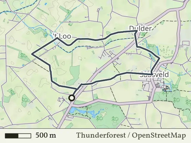 Oranje route vanaf Molenven, Saasveld