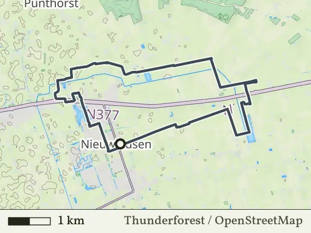 Paarse route vanaf Nieuwleusen, Dalfsen