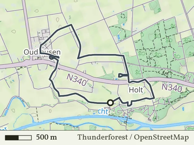 Blauwe route vanaf Oude Oever, Dalfsen