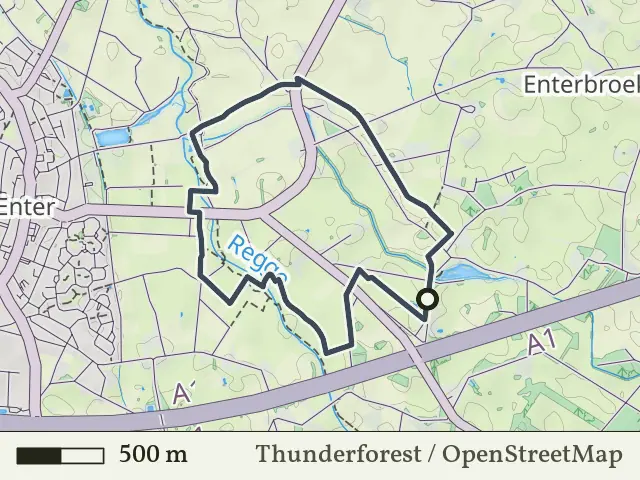 Blauwe route vanaf Enterbroek, Enter