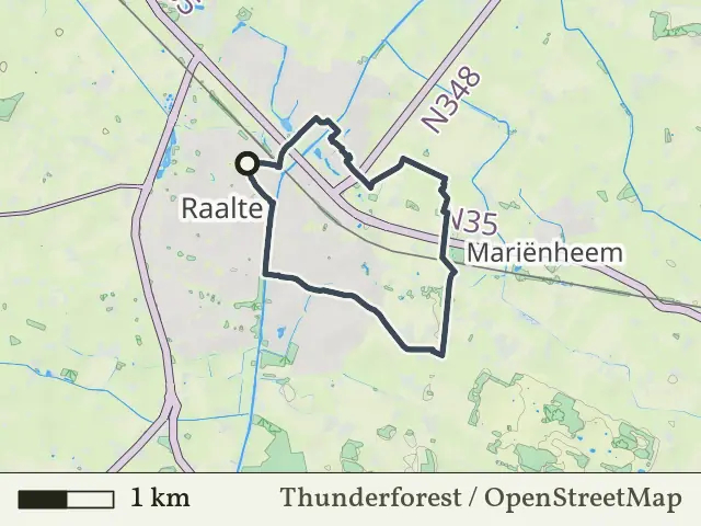 Paarse route vanaf Raalte, Salland