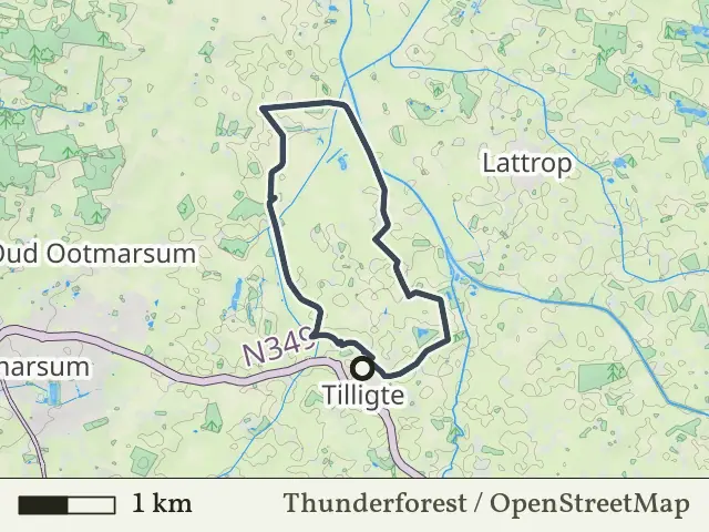 Rode route vanaf Tilligte, Denekamp