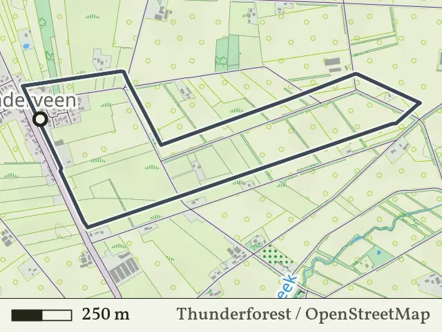 Oranje route vanaf Manderveen, Geesteren