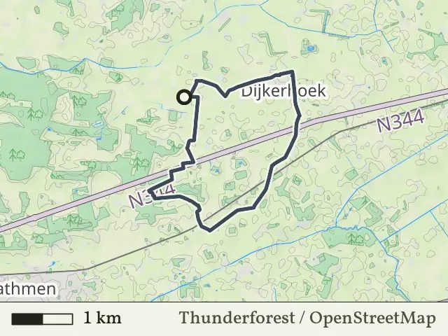 Rode route vanaf Plompmars, Okkenbroek