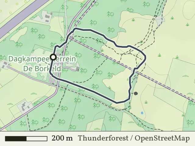 Rode route vanaf Borkeld, Markelo
