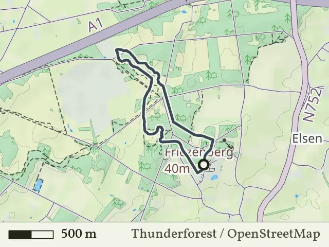 Gele route vanaf Bovenberg, Markelo