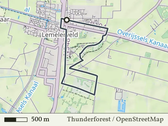 Oranje route vanaf Lemelerveld, Dalfsen