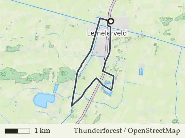 Paarse route vanaf Lemelerveld, Dalfsen