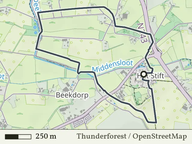 Blauwe route vanaf Het Stift, Weerselo