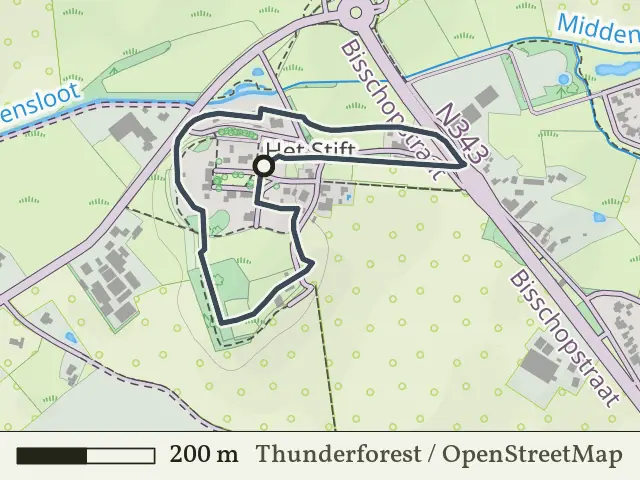 Groene route vanaf Het Stift, Weerselo