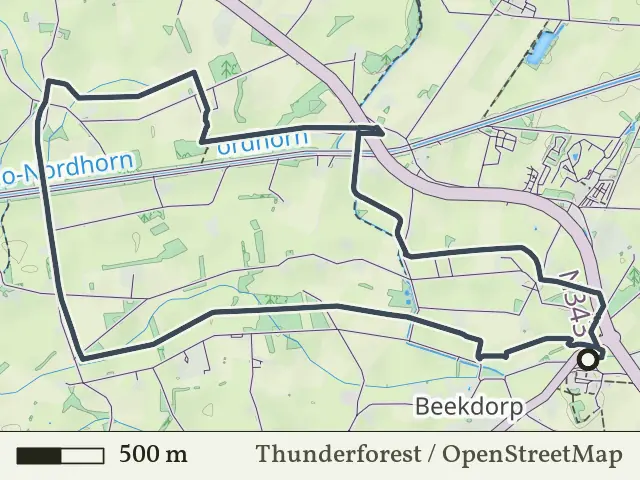 Oranje route vanaf Het Stift, Weerselo