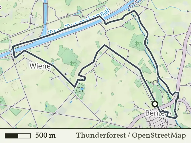Rode route vanaf Bentelo, Hof van Twente