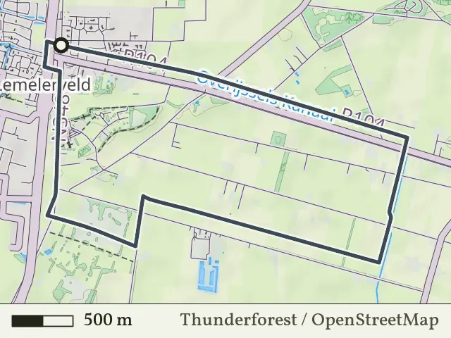 Blauwe route vanaf Lemelerveld, Dalfsen