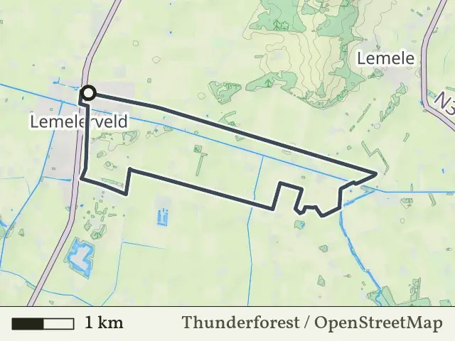 Blauwe route vanaf Lemelerveld, Dalfsen