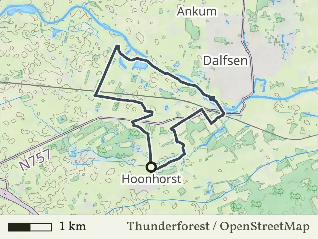 Paarse route vanaf Hoonhorst, Dalfsen