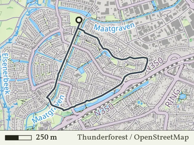 Gele route vanaf Veeneslagen, Rijssen