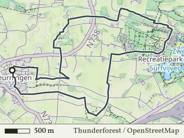 Oranje route vanaf Deurningen, Saasveld