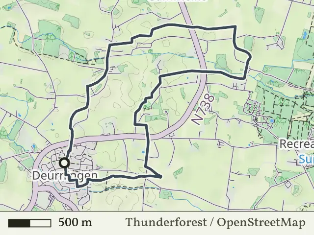 Paarse route vanaf Deurningen, Saasveld