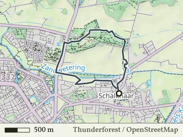 Oranje route vanaf Schalkhaar, Salland