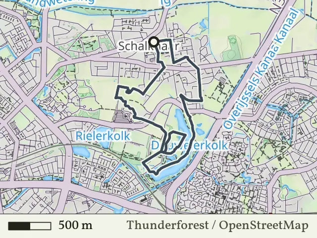Rode route vanaf Schalkhaar, Salland