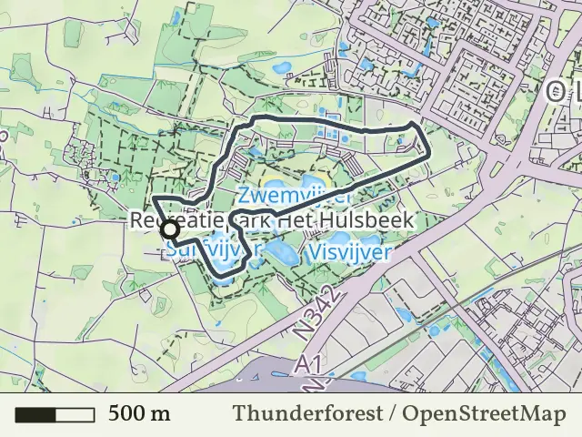 Gele route vanaf Het Hulsbeek-West, Deurningen