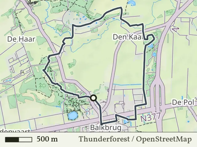 Blauwe route vanaf Balkbrug, Hardenberg West