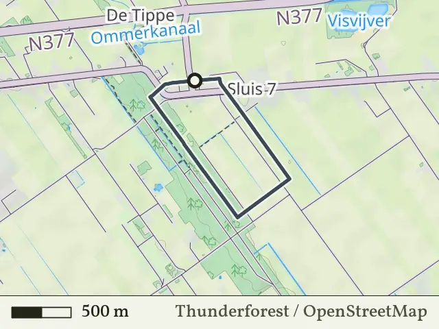 Groene route vanaf Sluis 7, Hardenberg Oost