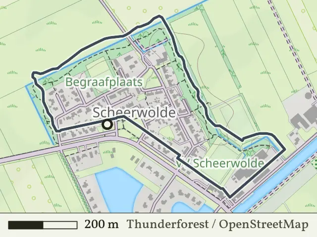 Gele route vanaf Scheerwolde, Weerribben-Wieden