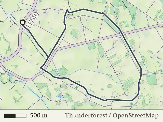 Gele route vanaf Benteleres, Bentelo
