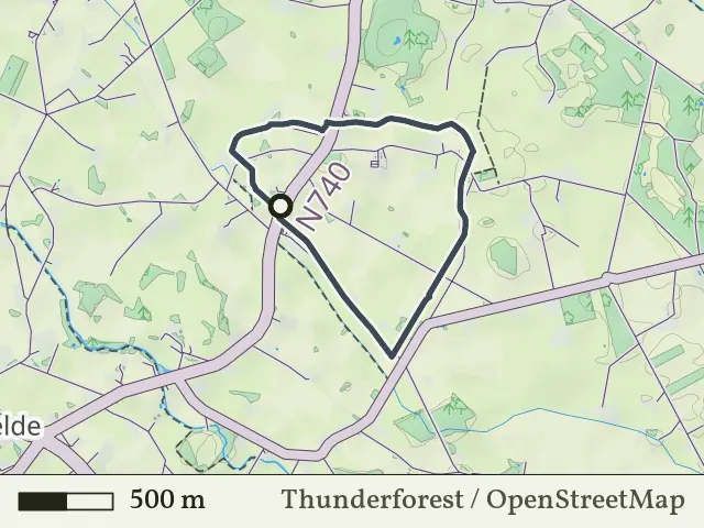 Paarse route vanaf Benteleres, Bentelo