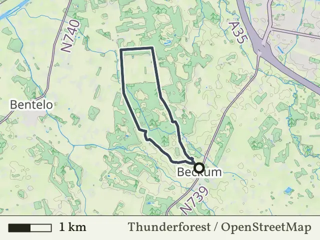 Oranje route vanaf Beckum, Hof van Twente