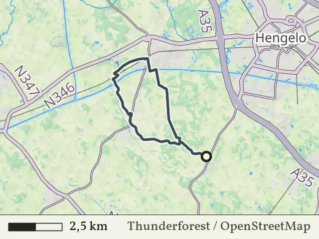 Paarse route vanaf Beckum, Hof van Twente