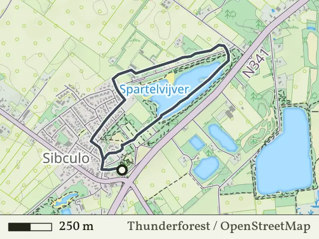 Rode route vanaf Sibculo, Hardenberg Oost