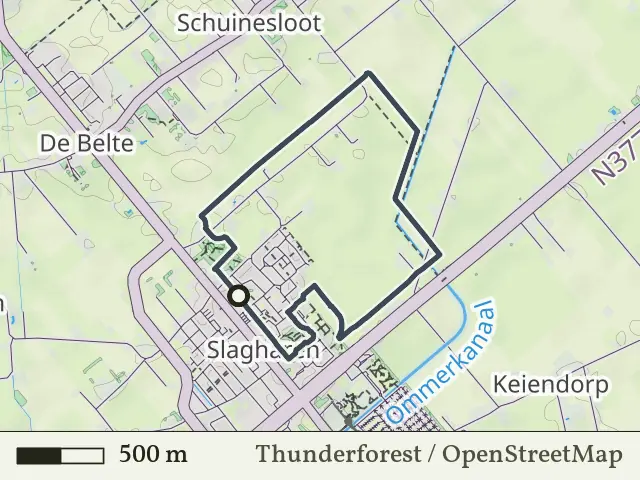 Blauwe route vanaf Slagharen, Hardenberg Oost