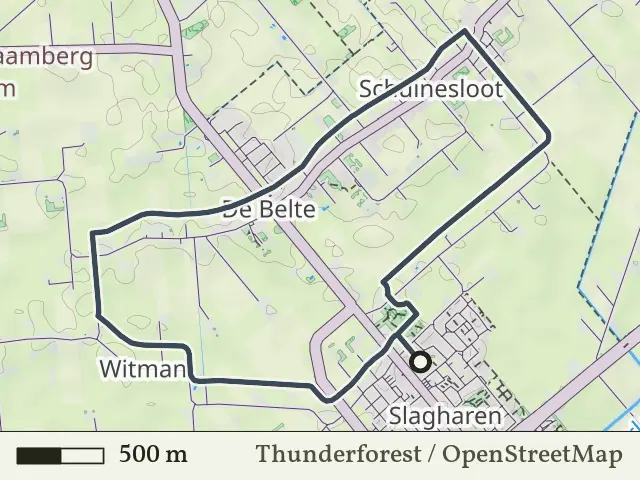 Oranje route vanaf Slagharen, Hardenberg Oost