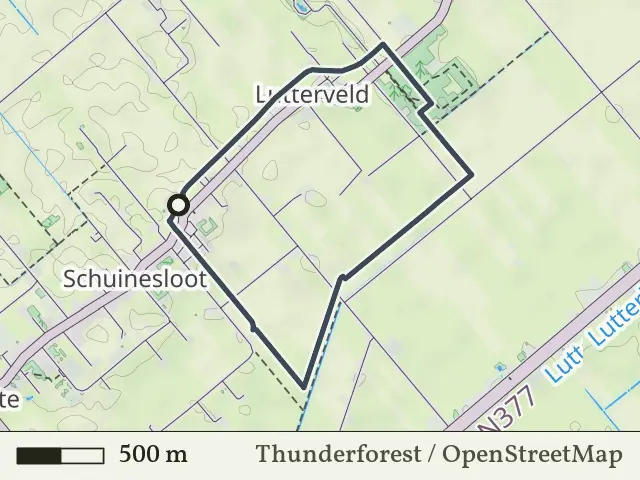 Groene route vanaf Schuinesloot, Hardenberg Oost