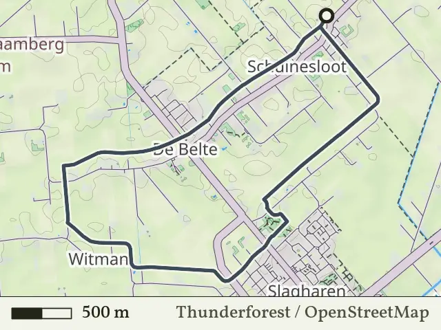 Oranje route vanaf Schuinesloot, Hardenberg Oost