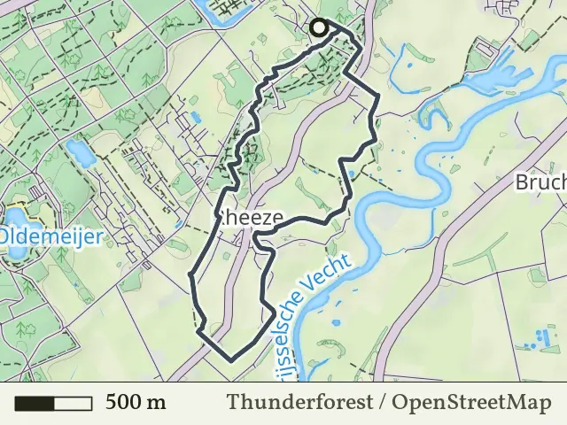 Paarse route vanaf Rheezerbelten, Hardenberg Oost