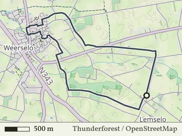 Blauwe route vanaf Lemselo, Rossum
