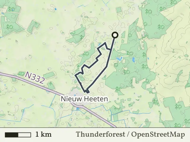 Paarse route vanaf Zuidbroek, Hellendoorn