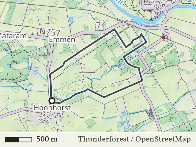 Blauwe route vanaf Hoonhorst, Dalfsen