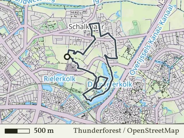 Rode route vanaf Rielerenk, Deventer