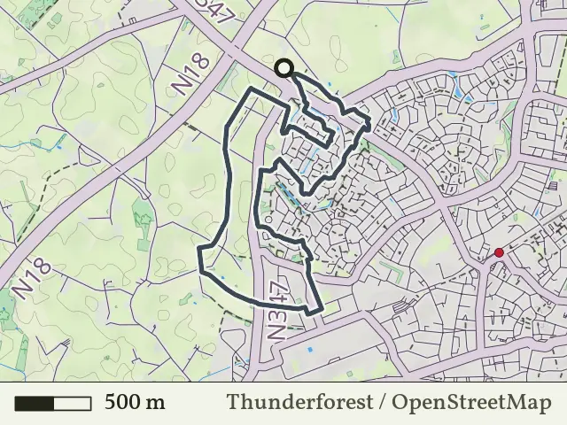 Paarse route vanaf 't Wolferink, Haaksbergen