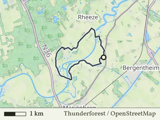 Oranje route vanaf Oud Bergentheim, Hardenberg Oost