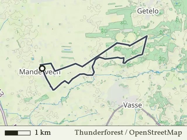 Blauwe route vanaf Manderveen, Geesteren