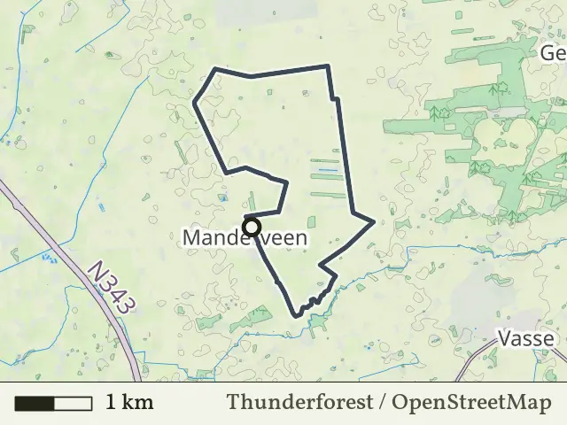 Gele route vanaf Manderveen, Geesteren